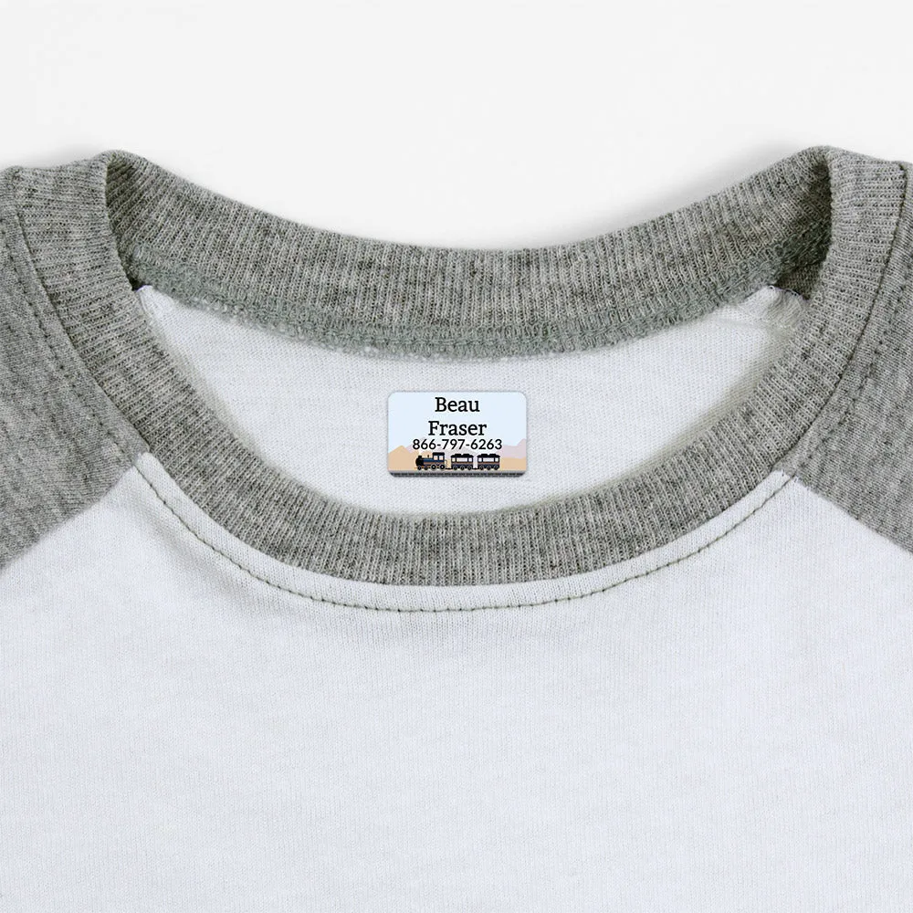 Train Iron-On Clothing Labels