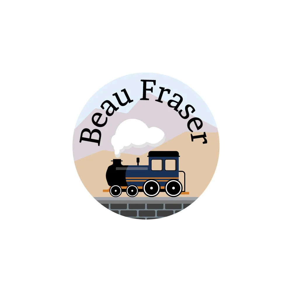 Train Iron-On Clothing Labels