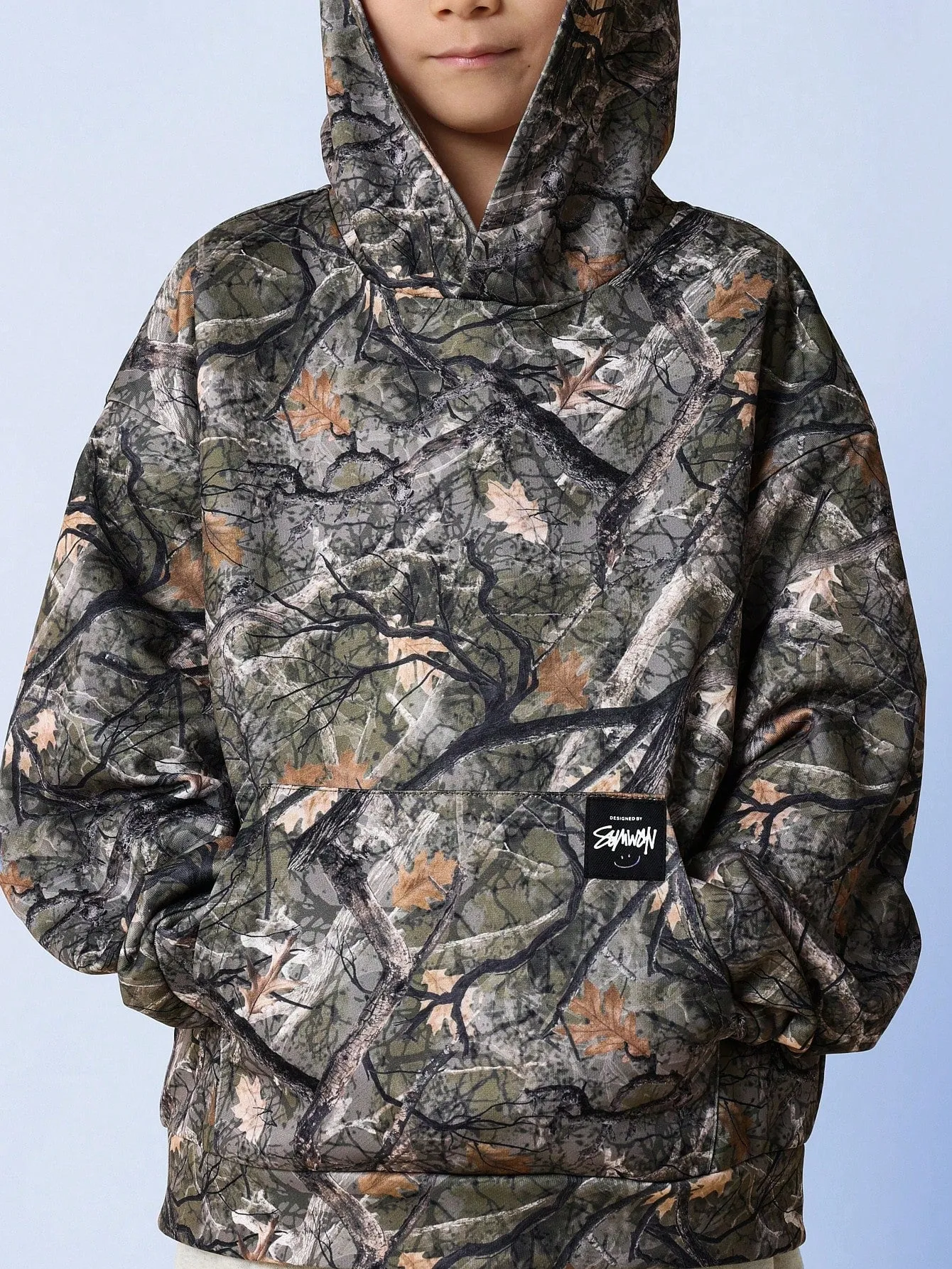 Tween Boys Regular Fit All Over Printed Overhead Hoodie