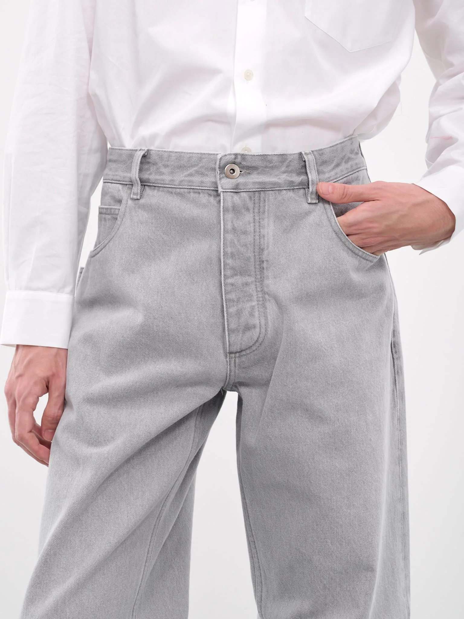 Washed Denim Jeans (710238V4LP0-1493-LIGHT-GREY)